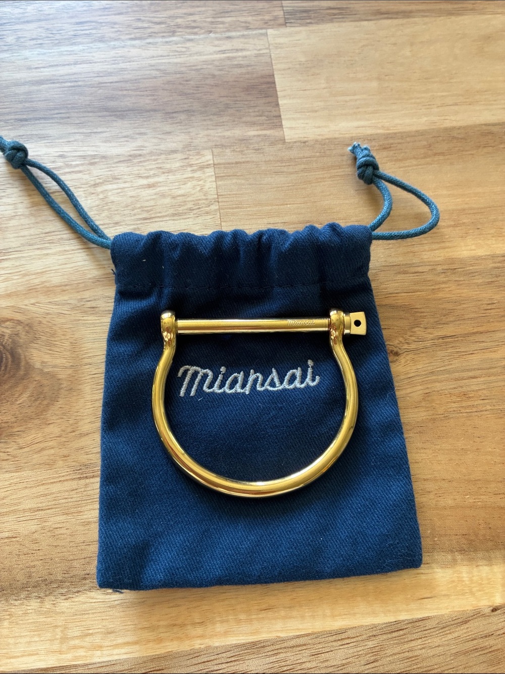 Miansai Screw Cuff Bracelet Gold Tone